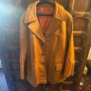 Vintage 70's Vibe Leather Jacket Large